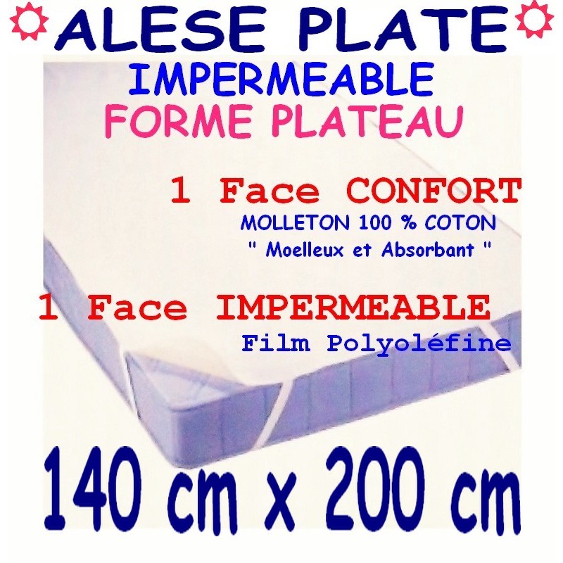 ALESE PLATE Imperméable 140x200 cm FORME PLATEAU
