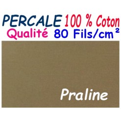 DRAP HOUSSE 180 cm x 190 cm PERCALE / PRALINE