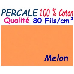DRAP HOUSSE 180 cm x 190 cm PERCALE / MELON