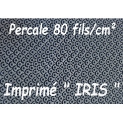 DRAP HOUSSE 180 cm x 190 cm PERCALE / Imprimé IRIS