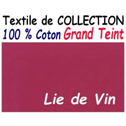 HOUSSE de COUETTE 240 cm x 260 cm GRAND TEINT / LIE DE VIN