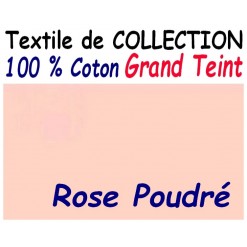 HOUSSE de COUETTE Bébé 90 cm x 150 cm GRAND TEINT / ROSE POUDRE