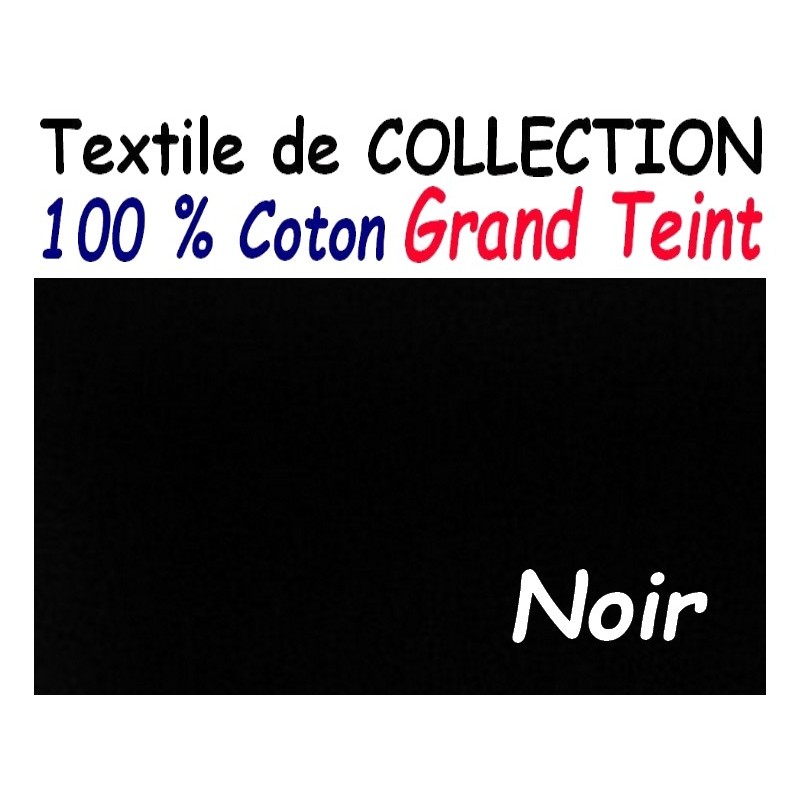 TAIE D' OREILLER 40 cm x 80 cm GRAND TEINT / NOIR